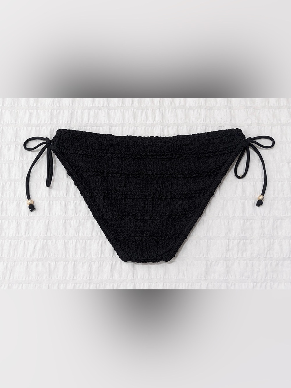Black Textured Tankini Swimsuit Set - Picture 4 of 6